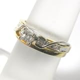 14K Two-Tone Gold Diamond Wedding Set Semimount - 0.20 Ct.