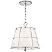 Savona 2-Light Pendant - Polished Nickel Finish with Linen Shade