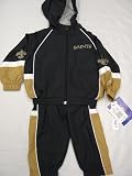 Reebok - New Orleans Saints Infants / Babys / Kids 2 pc Gold and Black Wind Suit hooded jacket and pants by reebok