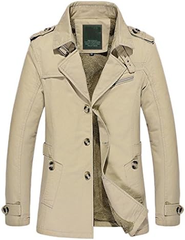 Lega Mens Silm Fit Cotton Classic Fleeze Coat Winter Jacket Khaki(1307) Small,Khaki(1307),US S/CN L