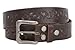 Snap On Soft Hand Floral Engraving Vintage Full Grain Leather Belt