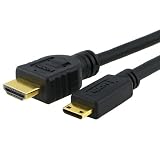 Mini-HDMI Male to HDMI Male Cable: 6 ft - by Abacus24-7