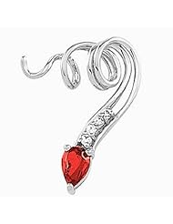 14K Yellow Gold Pear Cut Ruby and Diamond Pendant -- LIFETIME WARRANTY