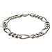 Eve's Addiction Men's Stainless Steel Figaro Bracelet