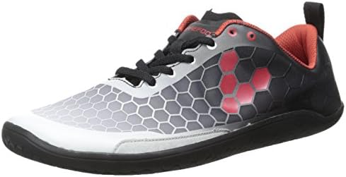 Vivobarefoot Men's Evo Pure Running Shoe, Black/Red, 42 EU/9-9.5 M US