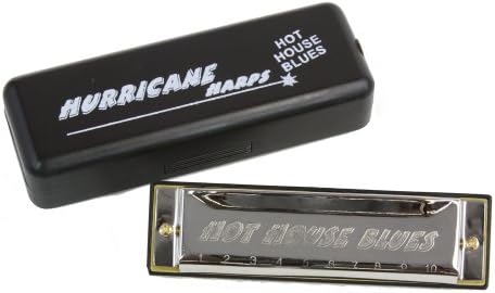 Hurricane Harps, "Hot House Blues" Harmonica, 10 Hole Diatonic, Key of E