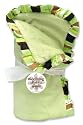 Trend Lab Receiving Blanket in Sage Velour with Giggles Stripe Ruffle