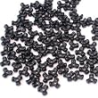 11mm Plastic Tri Bead, Black Opaque, 100/Pkg