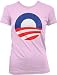 Obama Big "O" Logo Design Juniors T-shirt, Vote Barack Obama 2012 Junior's Political Tee Shirt, X-Large, Pink