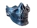 Airsoft Metallic Black Full Face Skull Airsoft Mask