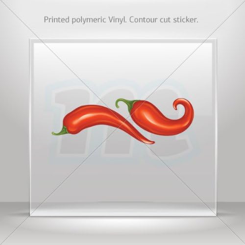 Sticker Decal red hot chili peppers car helmet window bike Garage door 6 X 1.9 Inches Vinyl color print 0600 XX67W