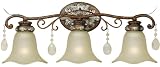 World Imports Lighting 4783-60 Catania 3-Light Bath Light, Oxide Bronze with Silver