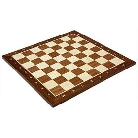 19" Inlaid wooden chess board. Alpha numeric No. 5
