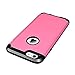 LUVVITT [Ultra Armor] Shock Absorbing Case Best Heavy Duty Dual Layer Tough Cover designed for Apple iPhone 6/6s Plus - Black / Pink