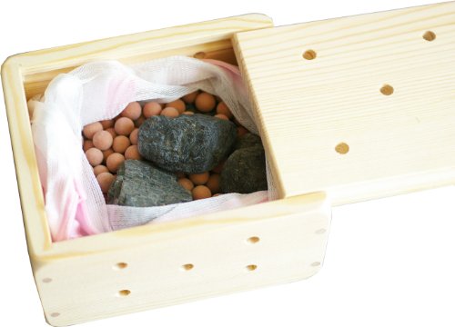 NEWSTONE　遠赤外線発生９８％セラミックボール＋トルマリン原石　温浴箱　５００グラム（　冷え性　肩こり　腰痛　ダイエット　ストレス解消に）【CR-TOUR-ENSEK0.5】