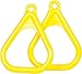Swing Set Stuff Plastic Trapeze Rings with SSS Logo Sticker, Yellow