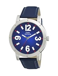TimeOptics Unisex Fashion Jumbo Low Vision Leather Strap Watch # GWC401