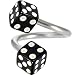 Jewelry : Spiral Twister DICE - BLACK Belly Button Ring