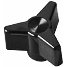 Davies Thermoset Three Arm Knob, Flute Rim, Threaded Stud, 1/4"-20 Thread Size X 1-1/2" Thread Length, 1-1/8" Diameter (Pack of 5)