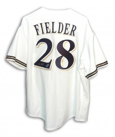 Prince Fielder Autographed/Hand Signed Milwaukee Brewers White Majestic Baseball Jersey
