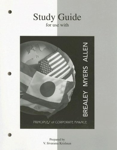 Study Guide for use with Principles of Corporate Finance: Study Guide