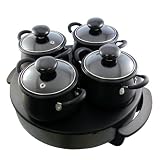 from CE Cookware 4 Pot Stir Indian Curry Station Serving Set
