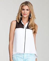 Sleeveless Hi-Lo Convertible Blouse