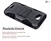 Kyocera Hydro Wave Case,Hydro Air Case, Nagebee Hybrid Armor Stand Case With Holster and Locking Belt Clip Case for Kyocera Hydro Wave / Hydro Air (Holster Combo Black)