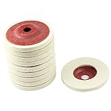 uxcell　フェルトディスク フェルトバフ　研磨ホイール　ウールフェルト　研磨ディスク　ベージュ　レッド　16mm内径 10mm厚さ 　10個入