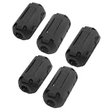 Gino 5 Pcs UF-35B Clip On Noise Suppressor 3.5mm Cable Ferrite Core Filters