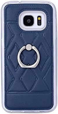 Galaxy S7 Case, iLovely PU leather Back Ring Flip Stand Outdoor Case Cover for Samsung Galaxy S7 (Blue)