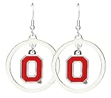 Ohio State Buckeyes - NCAA Floating Logo Hoop Earrings