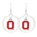 Ohio State Buckeyes - NCAA Floating Logo Hoop Earrings