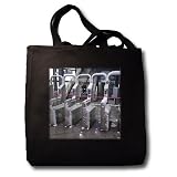 41pR pP5dmL. SL160  Subway entrance closed by bad weather. Blizzard in Central Park, Manhattan, New York, United States   Washed Denium Tote Bag 14w X 14h X 3d