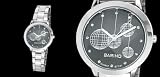 Como White Ball Pattern Rhinestone Round Ladies’ Steel Wristwatch