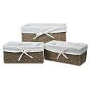 Sea Grass Lined Basket - Set of 3