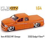 Jada Dub City Metallic Orange 2003 Dodge Ram 1:64 Scale Die Cast Truck