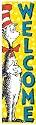 VERTICAL BANNER CAT IN THE HAT