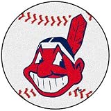 Cleveland Indians 29" Baseball Mat Made Of Polyester With A Non-Skid Duragon Latex Backing