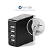 BAKTH 36W 4-Port USB Wall Charger Travel Adapter with Fast Charging Technology for Apple iPhone 6 / 6 Plus, iPad Air 2 / mini 3, Samsung Galaxy S6 / S6 Edge, Nexus, HTC M9, Motorola, LG and More Tablets and Smartphones - Black