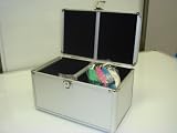 CD DVD ALUMINIUM DJ FLIGHT CASE SILVER -HOLDS 200