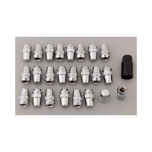 Gorilla Automotive Products 71644N: Lug Nuts, Conical Seat, 14mm x 1.50 RH, Closed End, Locking, Chrome Plated Steel, Set of 24