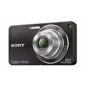 Sony DSC-W350 14.1MP Digital Camera with 4x Wide Angle Zoom with Optical Steady Shot Image Stabilization and 2.7 inch LCD (Black)