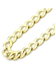 14K Gold 7mm Italian Light Curb Chain Necklaces ( Available Length 22", 24", 26")