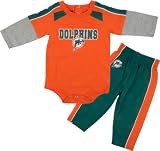 Miami Dolphins Newborn Long Sleeve Creeper and Pants Set