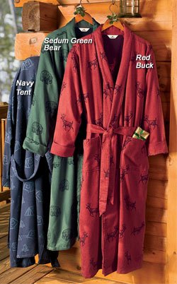 Woolrich Men's Flannel Jacquard Robe
