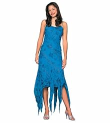 Cocktail High-Low-Hem Short Silk General Print Beaded Slit Evening Dress 