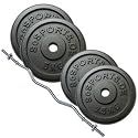 HANTELSET 2X2,5 KG; 2X5 KG SCHEIBEN MIT CURLSTANGE MIT GEWINDE