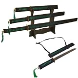 Trademark Black and Green Slayer 3 Ninja Sword Set