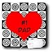 Janna Salak Designs Fathers Day Gifts - #1 Dad Design Red - Mouse Pads